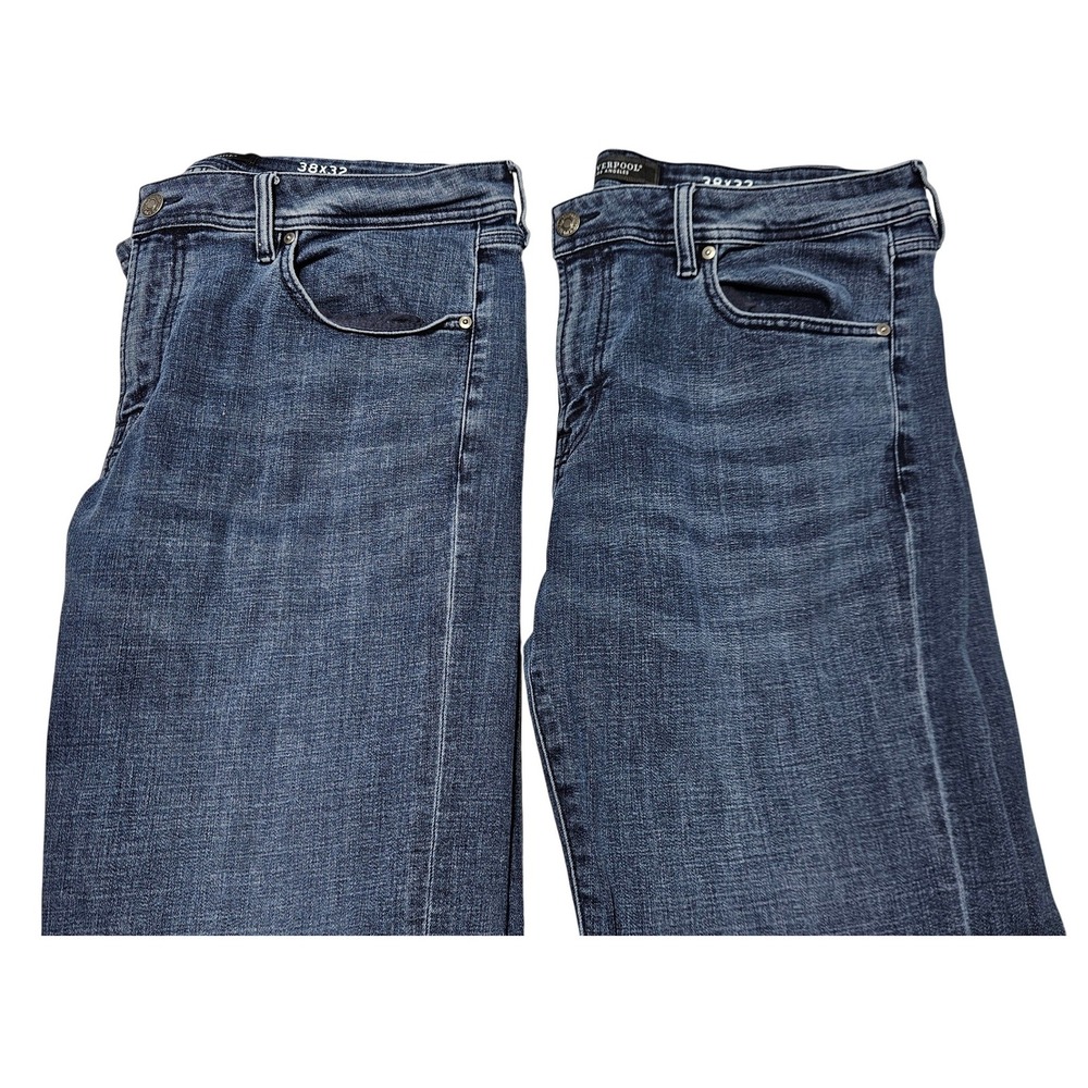 Liverpool Los Angeles Lot of 2 Relaxed Straight Mens 38x32 Blue Denim Jeans